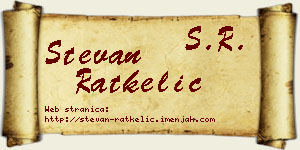 Stevan Ratkelić vizit kartica